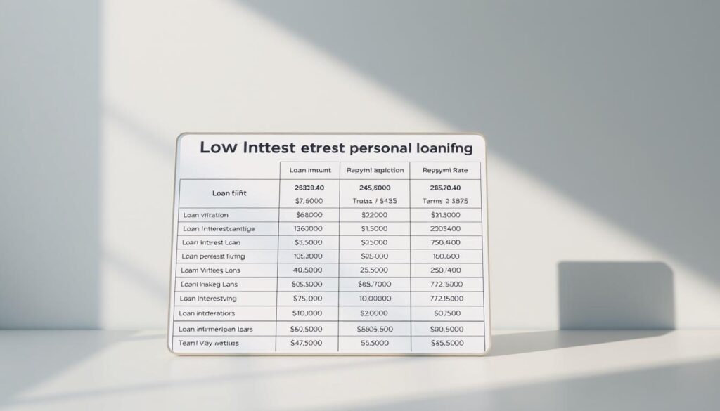 low interest personal loans comparison